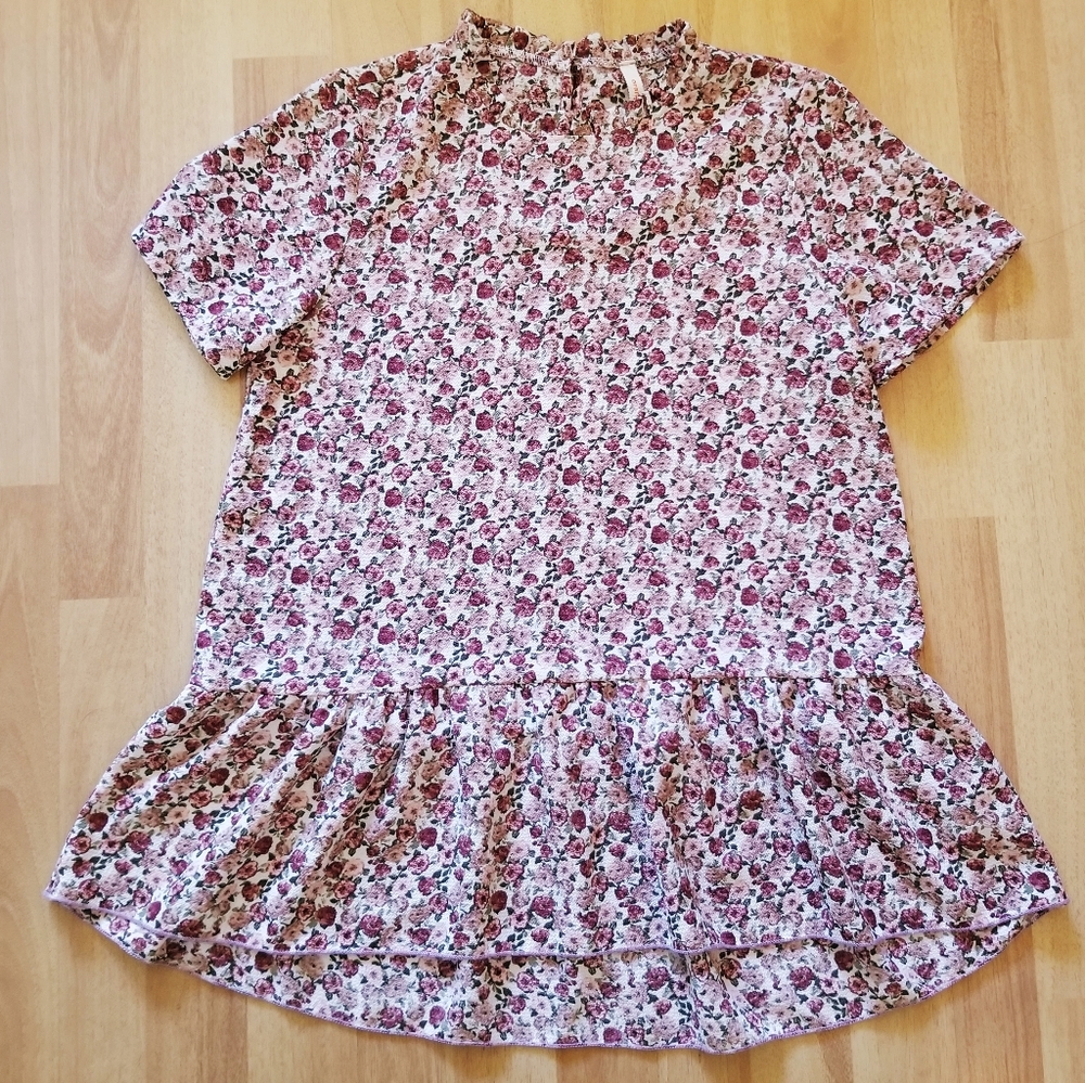 Orange Creek Floral Peplum Top